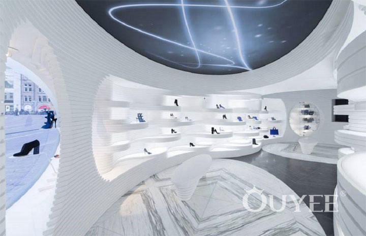 Futuristic Shoe Store Design Treats Shoes As Artwork | Ouyee